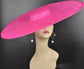 Fuchsia Sinamay Wide Brim Fascinator Hat: Kentucky Derby Millinery Supply