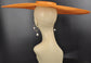 Orange Sinamay Fascinator Hat: Wide Brim Kentucky Derby DIY Millinery (23.03" Diameter)