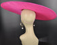 Fuchsia Sinamay Wide Brim Fascinator Hat: Kentucky Derby Millinery Supply