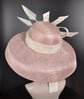 Blush Pink Sinamay Dome Hat: Audrey Hepburn Style Kentucky Derby Tea Party