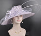Lilac Wide Brim Sinamay Hat: Kentucky Derby, Tea Party, Wedding