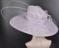 Lilac Wide Brim Sinamay Hat: Kentucky Derby, Tea Party, Wedding