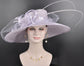 Lilac Wide Brim Sinamay Hat: Kentucky Derby, Tea Party, Wedding