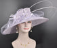 Lilac Wide Brim Sinamay Hat: Kentucky Derby, Tea Party, Wedding