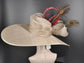 Taupe Sinamay Derby Hat: Royal Ascot, Wedding, Tea Party