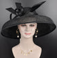Black Sinamay Dome Hat: Audrey Hepburn Style Kentucky Derby Tea Party