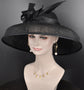 Black Sinamay Dome Hat: Audrey Hepburn Style Kentucky Derby Tea Party