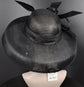 Black Sinamay Dome Hat: Audrey Hepburn Style Kentucky Derby Tea Party