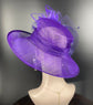 Church Kentucky Derby Hat Carriage Tea Party Wedding  JumboRoyal Ascot Horse Race Oaks day hat( Purple+ more colors)