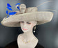 Church Kentucky Derby Hat Carriage Tea Party Wedding Wide Brim Woman&