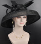 Black Sinamay Dome Hat: Audrey Hepburn Style Kentucky Derby Tea Party