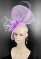 Cute Jumbo Lilac Royal Ascot Horse Race Oaks day hat  Fascinator Kentucky Derby Hat Church Tea wedding Party Hat
