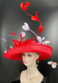 Wide Brim Sinamay Kentucky Derby Hat: Custom Feather Tea Party Hat