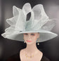 Powder Blue Sinamay Derby Hat: Royal Ascot, Tea Party Wedding