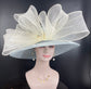Powder Blue Sinamay Derby Hat: Wide Brim Ascot Race Day Hat