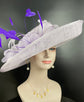 Lilac Sinamay Derby Hat: Wide Brim Royal Ascot Occasion