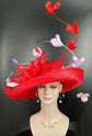Wide Brim Sinamay Kentucky Derby Hat: Custom Feather Tea Party Hat