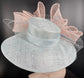 Powder Blue Sinamay Derby Hat: Ascot, Tea Party, Wedding