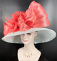 Powder Blue Sinamay Derby Hat: Wide Brim, Silk Abaca Bow