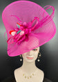 Fuchsia Fascinator Hat: Royal Ascot, Kentucky Derby, Wedding Party