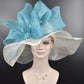 Wide Brim Sinamay Derby Hat: Jumbo Bow Tea Party Wedding