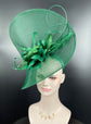 Green Ascot Fascinator Hat: Kentucky Derby, Tea Party Wedding