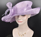 Lavender Sinamay Kentucky Derby Hat: Wide Brim Wedding Millinery