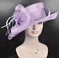 Lavender Sinamay Kentucky Derby Hat: Wide Brim Wedding Millinery