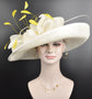 Sinamay Kentucky Derby Hat: Wide Brim Feather Fascinator