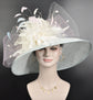 Powder Blue Kentucky Derby Hat: Feather Flowers & Bows