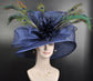 Church Kentucky Derby Hat Carriage Tea Party Wedding Wide Brim Women&