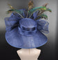 Church Kentucky Derby Hat Carriage Tea Party Wedding Wide Brim Women&