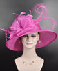Hot Pink Wide Brim Sinamay Hat, Kentucky Derby Hat, Church hat, Tea Party Hat, Custom hat, Formal Hat, Fashion Hat