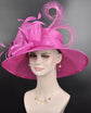 Hot Pink Wide Brim Sinamay Hat, Kentucky Derby Hat, Church hat, Tea Party Hat, Custom hat, Formal Hat, Fashion Hat