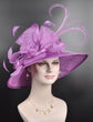 Grape Purple Wide Brim Sinamay Hat, Kentucky Derby Hat, Church hat, Tea Party Hat, Custom hat, Formal Hat, Fashion Hat