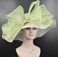 Wide Brim Sinamay Derby Hat: Jumbo Bow Tea Party Wedding
