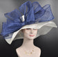 Wide Brim Sinamay Derby Hat: Jumbo Bow Tea Party Wedding