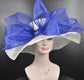 Wide Brim Sinamay Derby Hat: Jumbo Bow Tea Party Wedding
