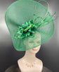 Green Ascot Fascinator Hat: Kentucky Derby, Tea Party Wedding