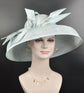 Powder Blue Sinamay Dome Hat: Audrey Hepburn Style Kentucky Derby