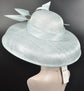 Powder Blue Sinamay Dome Hat: Audrey Hepburn Style Kentucky Derby