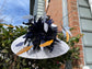 Wide Brim Sinamay Derby Hat: Feather Flower, Royal Ascot Style