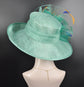 Sinamay Kentucky Derby Hat: Feather Flower, Ascot Style