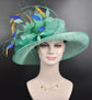 Sinamay Kentucky Derby Hat: Feather Flower, Ascot Style
