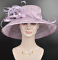 Church Kentucky Derby Hat Carriage Tea Party  Wedding Wide Brim  Royal Ascot Horse Race Oaks day hatLilac/ Lavender