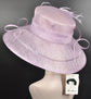 Church Kentucky Derby Hat Carriage Tea Party  Wedding Wide Brim  Royal Ascot Horse Race Oaks day hatLilac/ Lavender