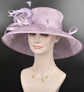 Church Kentucky Derby Hat Carriage Tea Party  Wedding Wide Brim  Royal Ascot Horse Race Oaks day hatLilac/ Lavender