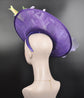 Purple Sinamay Fascinator Hat: Lilac Silk Flower Kentucky Derby Hat