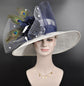 Sinamay Kentucky Derby Hat: White Wide Brim Royal Ascot Hat