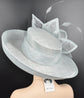 Church, Kentucky Derby Hat ,Carriage, Tea Party, Wedding, Wide Brim Sinamay Hat, Royal Ascot Hat, Horse Race Hat, Oaks day hat Powder Blue
